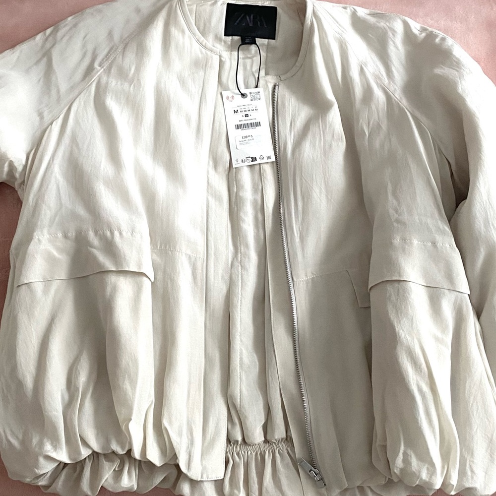 ZARA Collection Pocket Cream Jacket - Picture 11 of 12